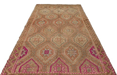 Girit Brown Geometric Wool Handmade Area Rug 5'11" x 9'9"