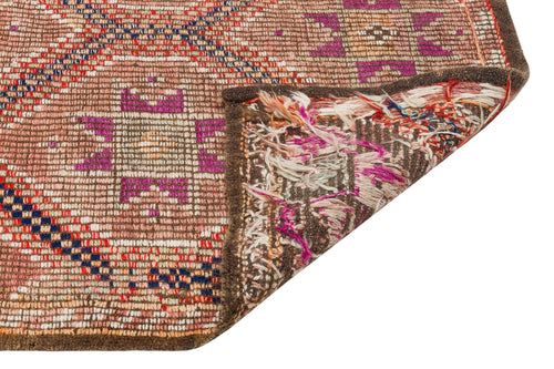 Girit Brown Geometric Wool Handmade Area Rug 5'10" x 9'7"