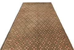 Girit Brown Geometric Wool Handmade Area Rug 5'6" x 9'6"