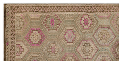 Girit Brown Geometric Wool Handmade Area Rug 5'5" x 10'10"