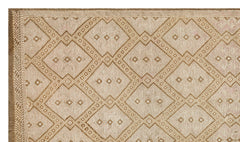 Girit Brown Geometric Wool Handmade Area Rug 5'7" x 9'9"
