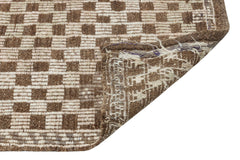 Girit Brown Geometric Wool Handmade Area Rug 3'1" x 10'6"