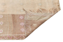 Girit Beige Geometric Wool Handmade Area Rug 4'5" x 9'8"