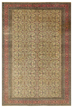 Kavala Red Classic Wool Handmade Area Rug 5'6" x 10'4"