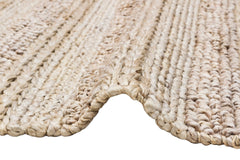 Handmade Jute Rug – Grey Striped Natural Fiber Carpet | Durable Flatweave Mat