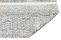 Girit Beige Striped Wool Handmade Area Rug 2'2" x 7'3"