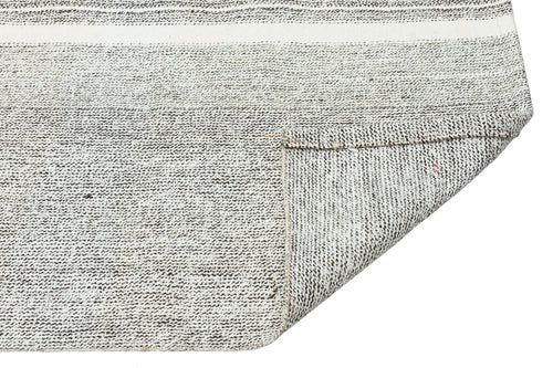 Girit Beige Striped Wool Handmade Area Rug 2'2" x 7'3"