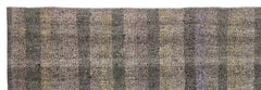 Girit Grey Striped Wool Handmade Area Rug 2'11" x 8'9"