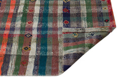 Girit Brown Striped Wool Handmade Area Rug 2'8" x 7'3"