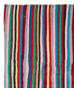 Girit 37042 Multy Striped Wool Handmade Area Rug 5'1" x 4'3"