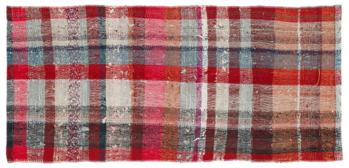 Girit Red Striped Wool Handmade Area Rug 2'4" x 4'11"