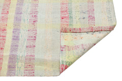 Girit Beige Striped Wool Handmade Area Rug 2'9" x 8'10"