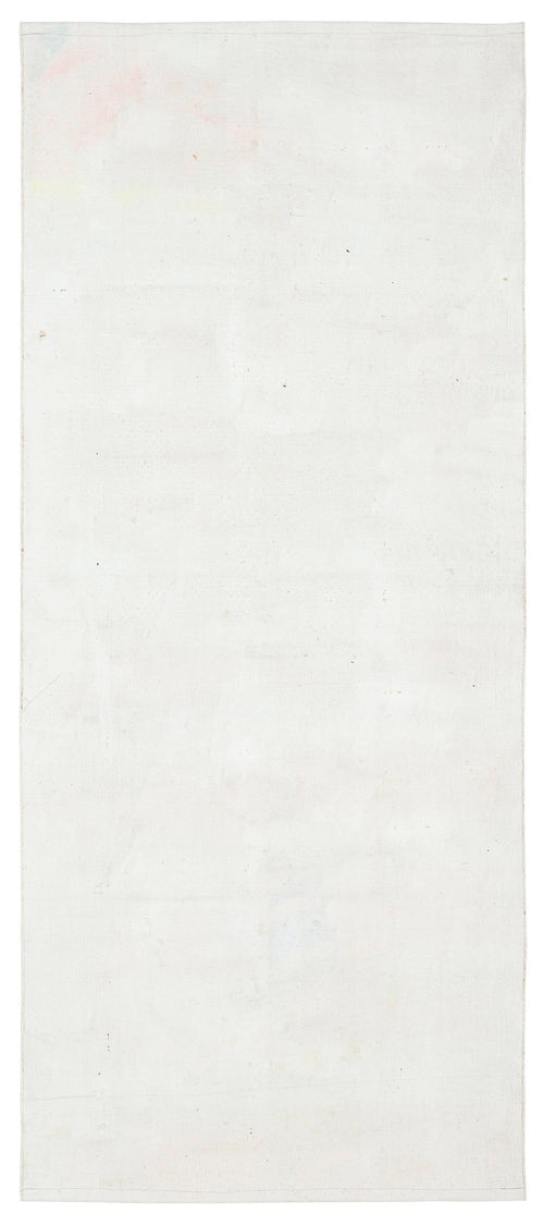 Girit Beige Striped Wool Handmade Area Rug 3'6" x 8'3"