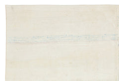 Girit Beige Striped Wool Handmade Area Rug 4'6" x 6'9"