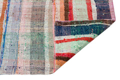 Girit Beige Striped Wool Handmade Area Rug 4'11" x 10'4"