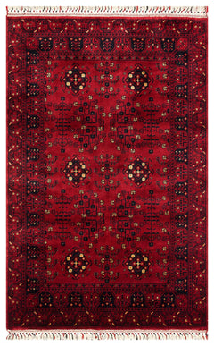 Brunn Red Classic Afgan / Yagcibedir Viscose Handmade Rug