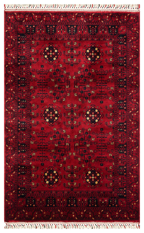 Brunn Red Classic Afgan / Yagcibedir Viscose Handmade Rug