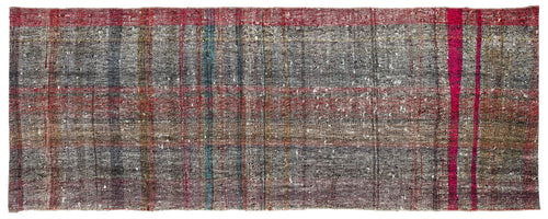 Girit Multy Striped Wool Handmade Area Rug 2'10" x 7'4"