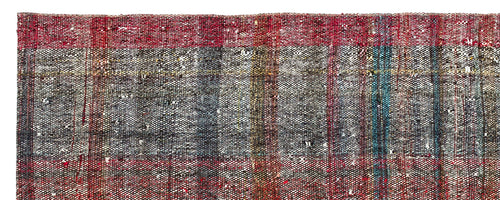 Girit Multy Striped Wool Handmade Area Rug 2'10" x 7'4"