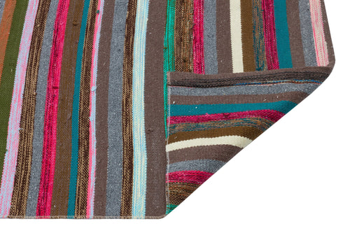 Girit Multy Striped Wool Handmade Area Rug 2'7" x 11'2"