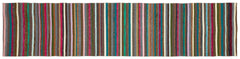 Girit Multy Striped Wool Handmade Area Rug 2'7" x 11'2"