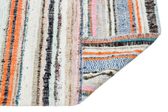 Girit Beige Striped Wool Handmade Area Rug 2'9" x 7'1"