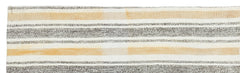 Girit Beige Striped Wool Handmade Area Rug 2'3" x 7'9"