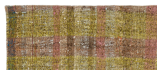 Girit Yellow Striped Wool Handmade Area Rug 2'7" x 6'0"
