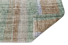 Girit Beige Striped Wool Handmade Area Rug 2'9" x 5'11"