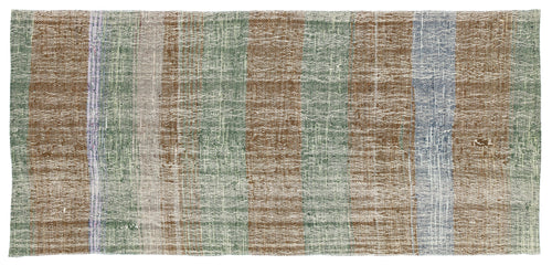 Girit Beige Striped Wool Handmade Area Rug 2'9" x 5'11"