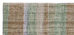 Girit Beige Striped Wool Handmade Area Rug 2'9" x 5'11"