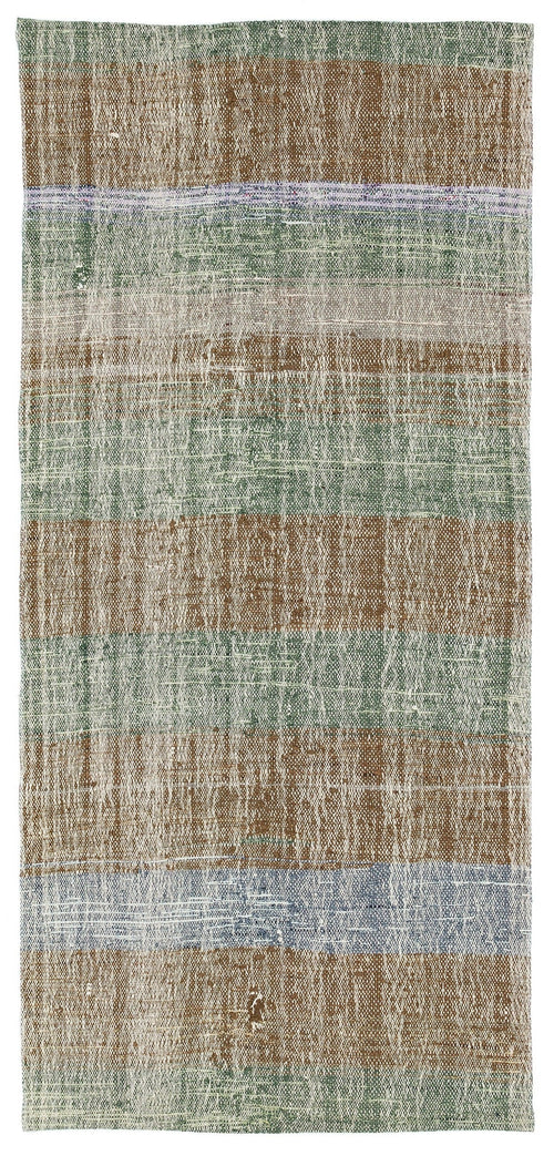 Girit Beige Striped Wool Handmade Area Rug 2'9" x 5'11"