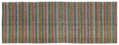 Girit Brown Striped Wool Handmade Area Rug 2'7" x 6'11"