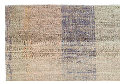 Girit Beige Striped Wool Handmade Area Rug 2'11" x 4'4"