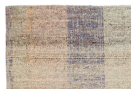 Girit Beige Striped Wool Handmade Area Rug 2'11" x 4'4"