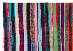 Girit Beige Striped Wool Handmade Area Rug 5'10" x 8'7"