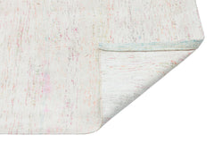 Girit Beige Striped Wool Handmade Area Rug 5'1" x 7'4"