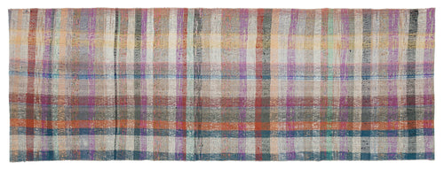 Girit Beige Striped Wool Handmade Area Rug 3'3" x 9'2"