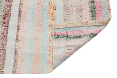 Girit Beige Striped Wool Handmade Area Rug 3'1" x 9'5"