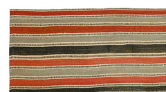 Girit Multy Striped Wool Handmade Area Rug 4'9" x 8'10"