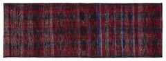 Girit Red Striped Wool Handmade Area Rug 3'1" x 8'11"