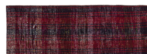 Girit Red Striped Wool Handmade Area Rug 3'1" x 8'11"