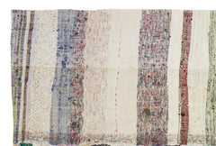 Girit Beige Striped Wool Handmade Area Rug 5'9" x 8'9"