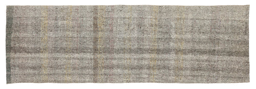 Girit Beige Striped Wool Handmade Area Rug 2'9" x 8'8"