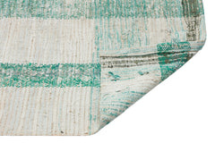 Girit 37207 Beige Striped Wool Handmade Area Rug 4'11" x 7'9"