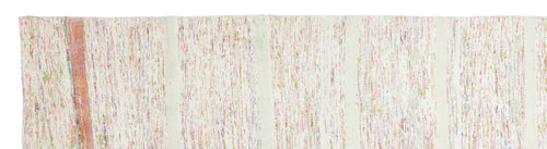 Girit Beige Striped Wool Handmade Area Rug 2'9" x 11'0"