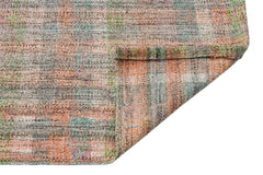 Girit Orange Striped Wool Handmade Area Rug 2'11" x 7'8"