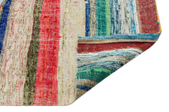 Girit Multy Striped Wool Handmade Area Rug 5'2" x 9'5"