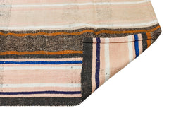 Girit Beige Striped Wool Handmade Area Rug 3'0" x 10'4"