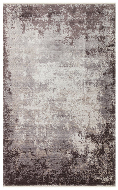 Modern Viscose Rug - Handmade Grey Area Rug with Soft Texture & Easy Clean